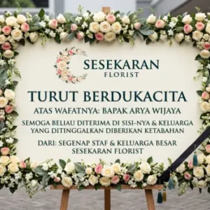 papan bunga ucapan duka