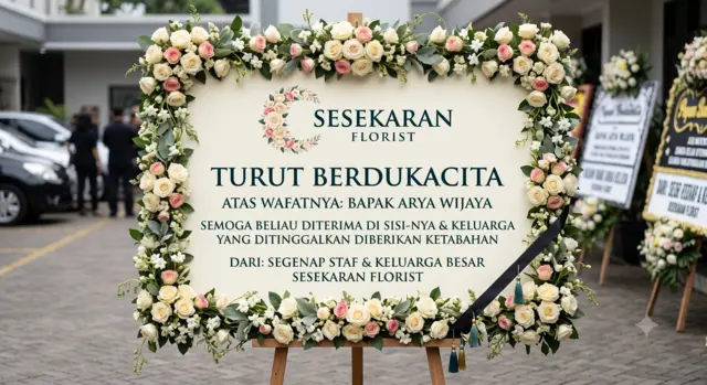 papan bunga ucapan duka