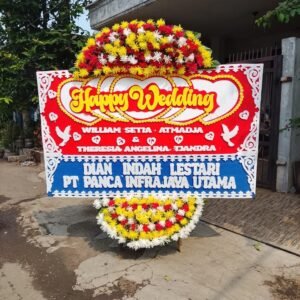 papan bunga wedding